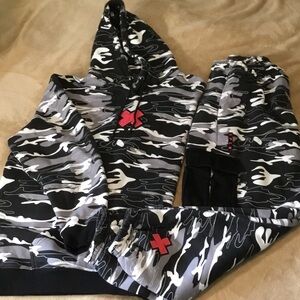 Sam and Colby XPLR Camouflage Hoodie and Joggers Set